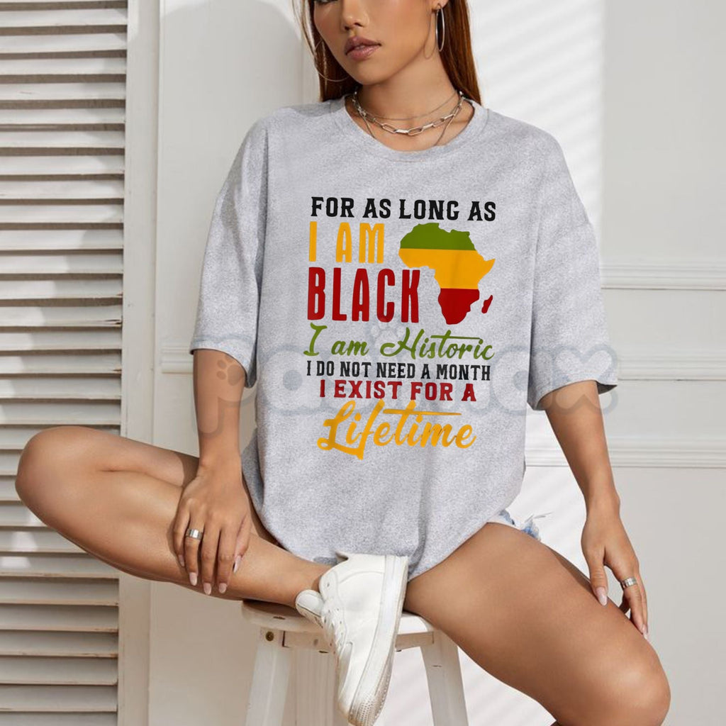 Pasimax "I Am Black History" Men’s T-Shirt - Bold Black History Month Graphic Tee, Empowering African American Heritage Shirt