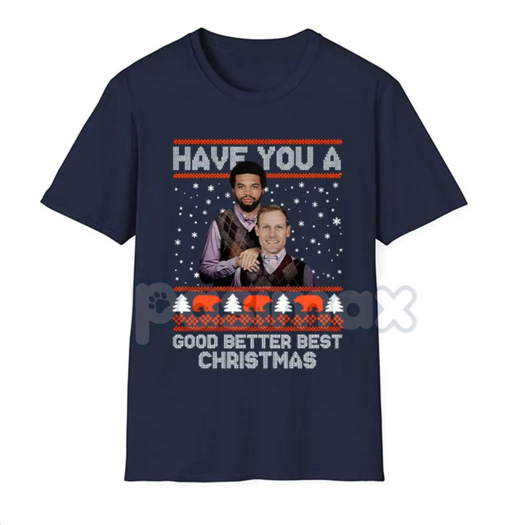 Pasimax Good Better Best Christmas Football T-Shirt - Funny Ugly Sweater Pattern Tee, Holiday Game Day Apparel, Football Fan 
