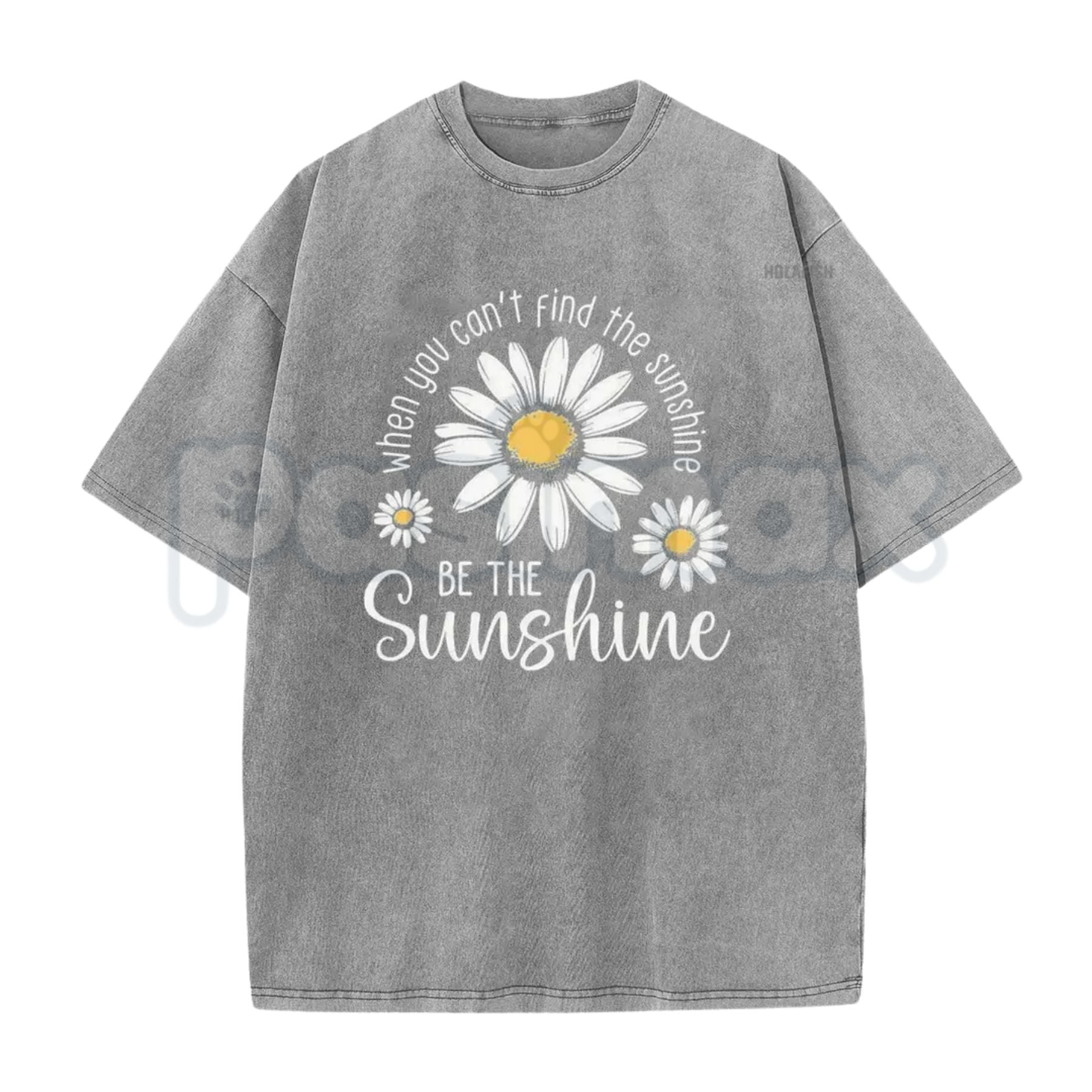 Be The Sunshine T-Shirt – Inspirational Vintage Washed Graphic Tee, Retro Positive Quote Lightweight Cotton Top, Aesthetic Sun Streetwear