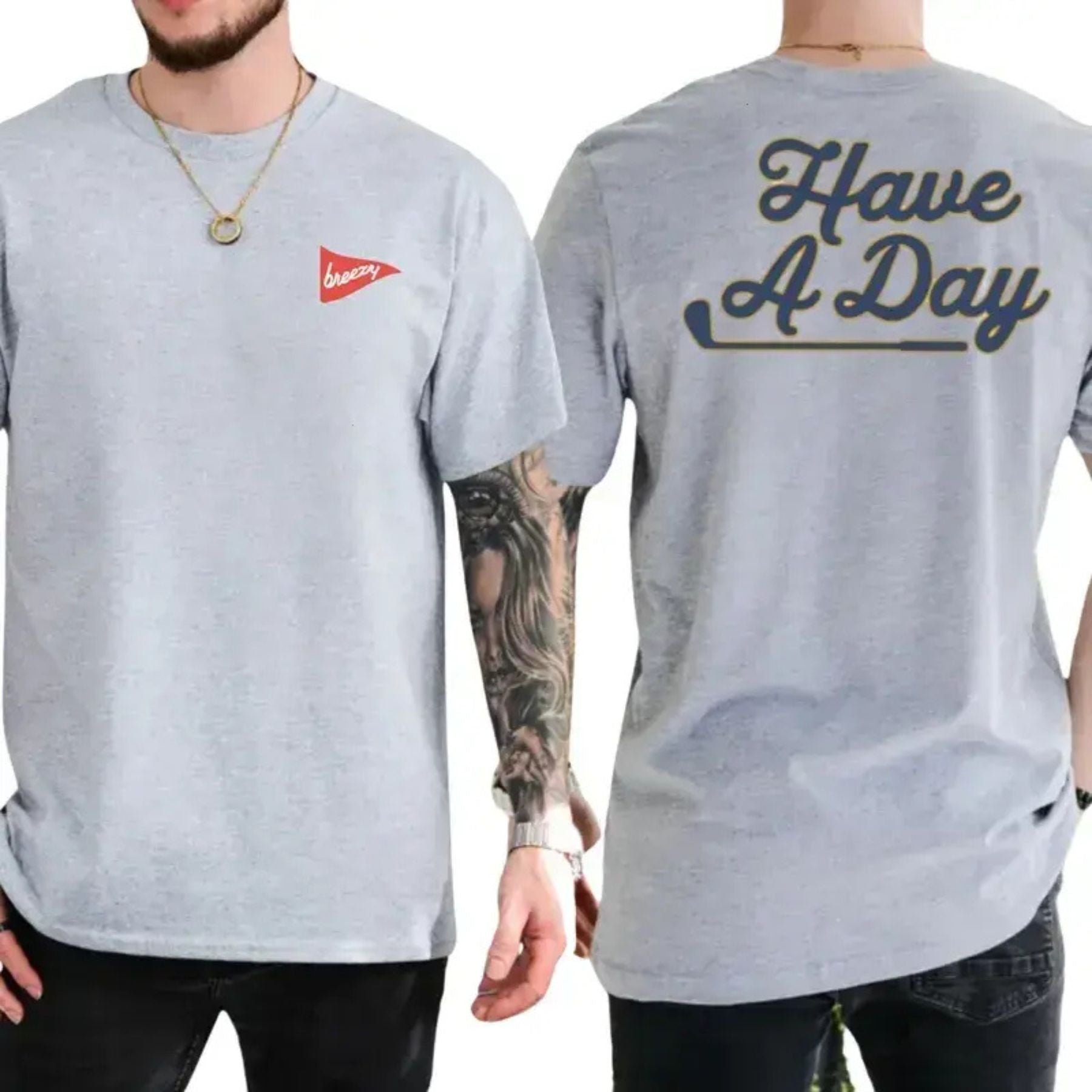 Pasimax Breezy Golf "Have A Day" 2-Sided Tee — lifestyle context