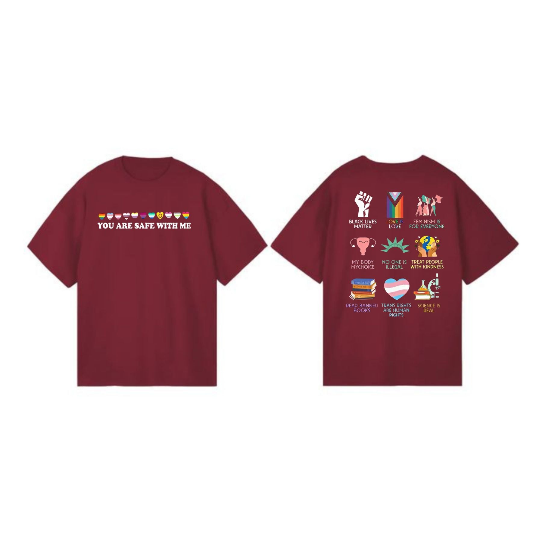 Pasimax "You Are Safe With Me" T-Shirt — lifestyle context