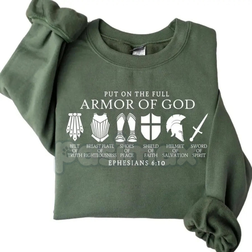Pasimax The Full Armor of God Sweatshirt — lifestyle context