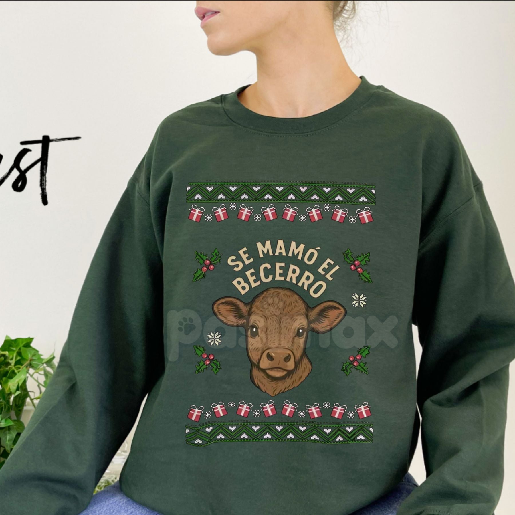 Pasimax "Se Mamó El Becerro" Sweatshirt | Funny Mexican Spanish Idiom Crewneck | Norteño Music Fan Gift — lifestyle context