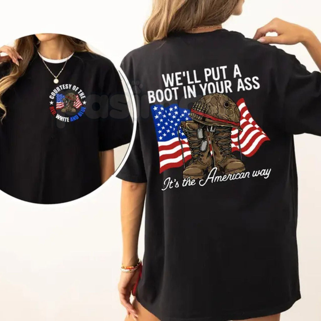 Pasimax "It's The American Way" Toby Keith Tribute T-Shirt – Courtesy of the Red, White, and Blue 4th of July Tee, Premium 10