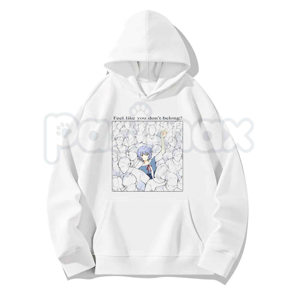 Rei Ayanami Shirt – Feel Like You Don’t Belong Anime Graphic Tee, Retro Evangelion Unisex Cotton Streetwear Shirt