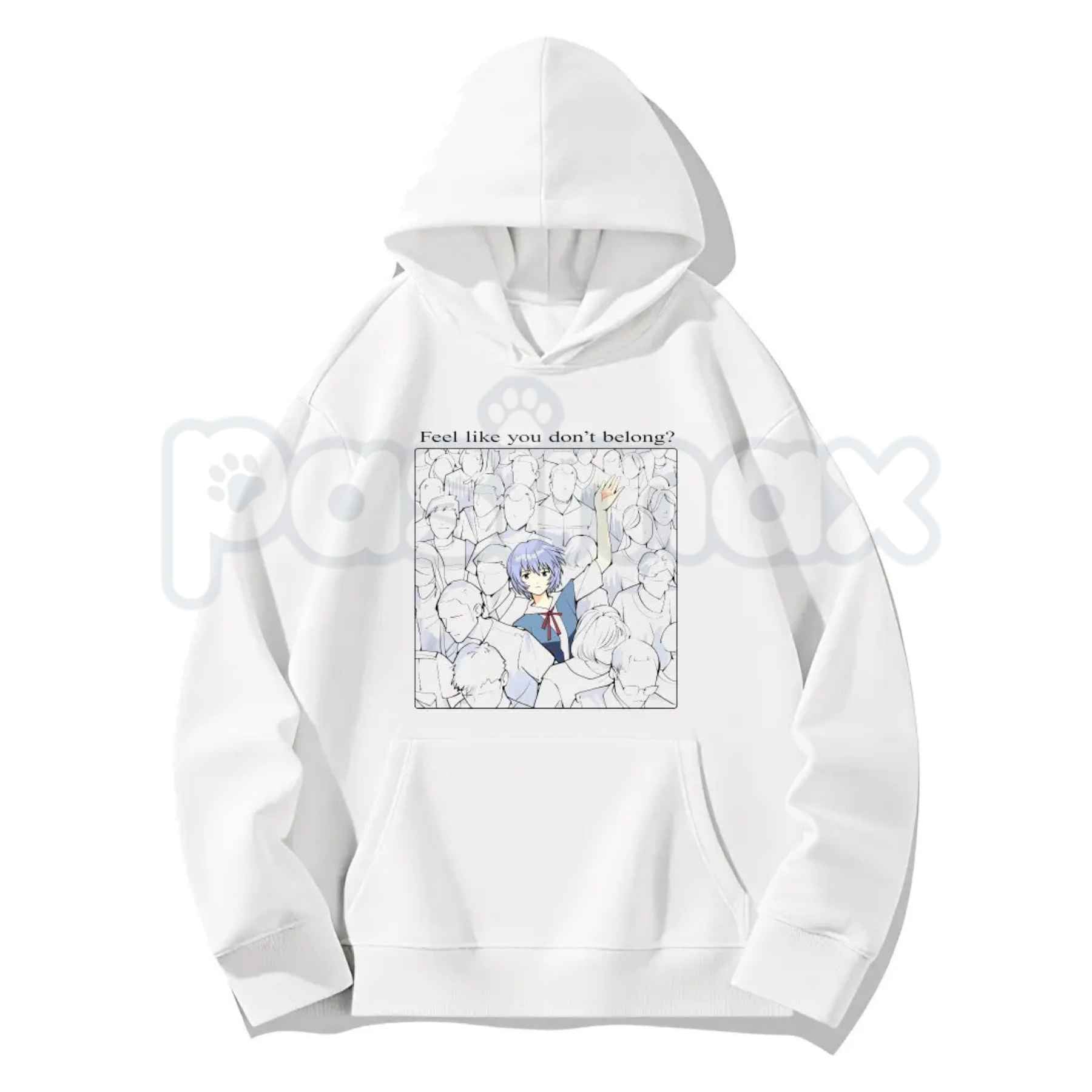 Rei Ayanami Shirt – Feel Like You Don’t Belong Anime Graphic Tee, Retro Evangelion Unisex Cotton Streetwear Shirt