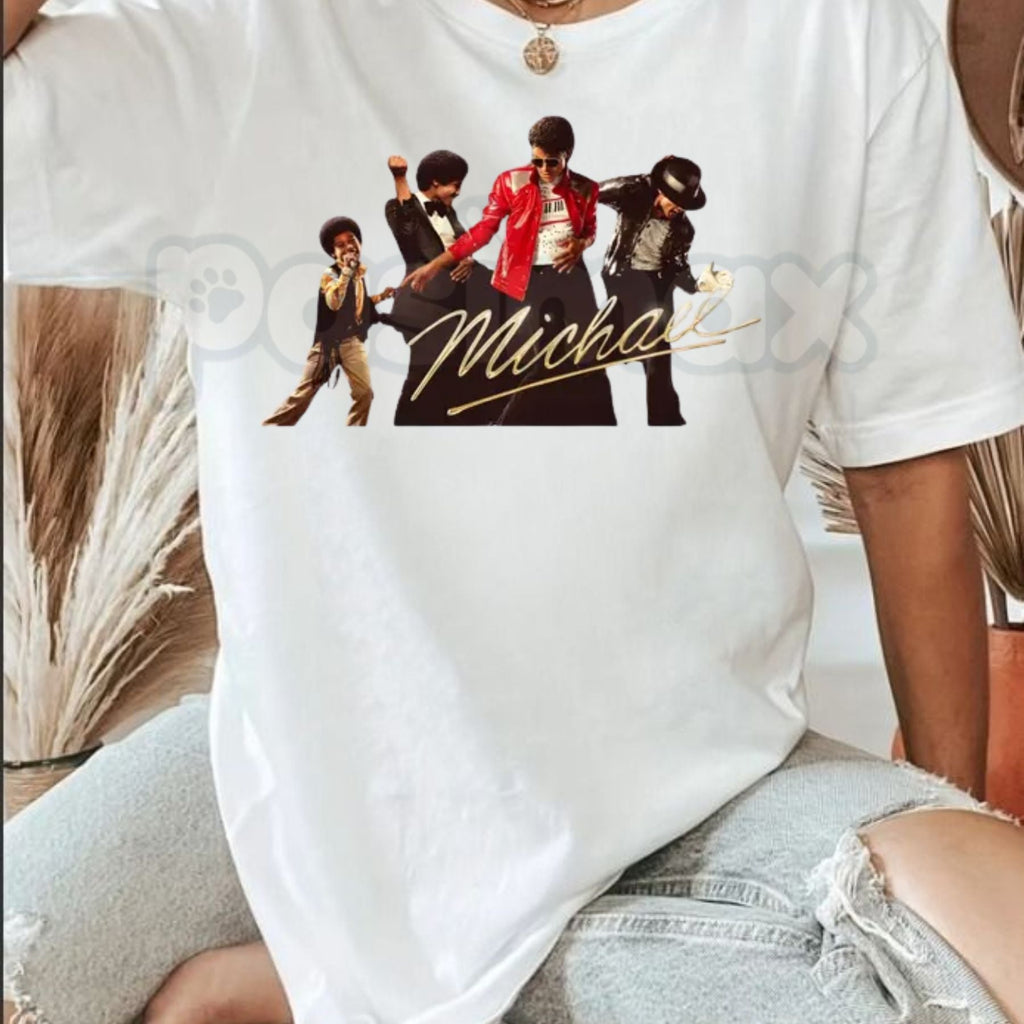 Michael Jackson Iconic Pose Signature T-Shirt – Retro King of Pop Graphic Tee