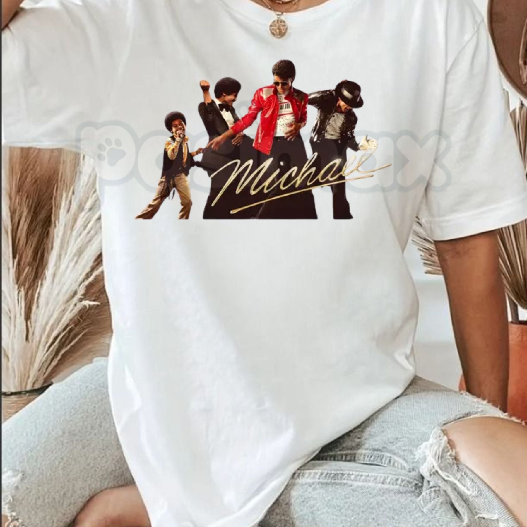 Michael Jackson Iconic Pose Signature T-Shirt – Retro King of Pop Graphic Tee