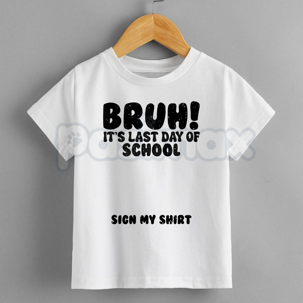 "Last Day Of School Sign My Shirt" Kids Tee – Interactive Class of 2026 Graphic Top, Remastered Heavy Cotton Student Keepsake Shirt, Soft Lived-In Graduation Party Apparel, Made in USA