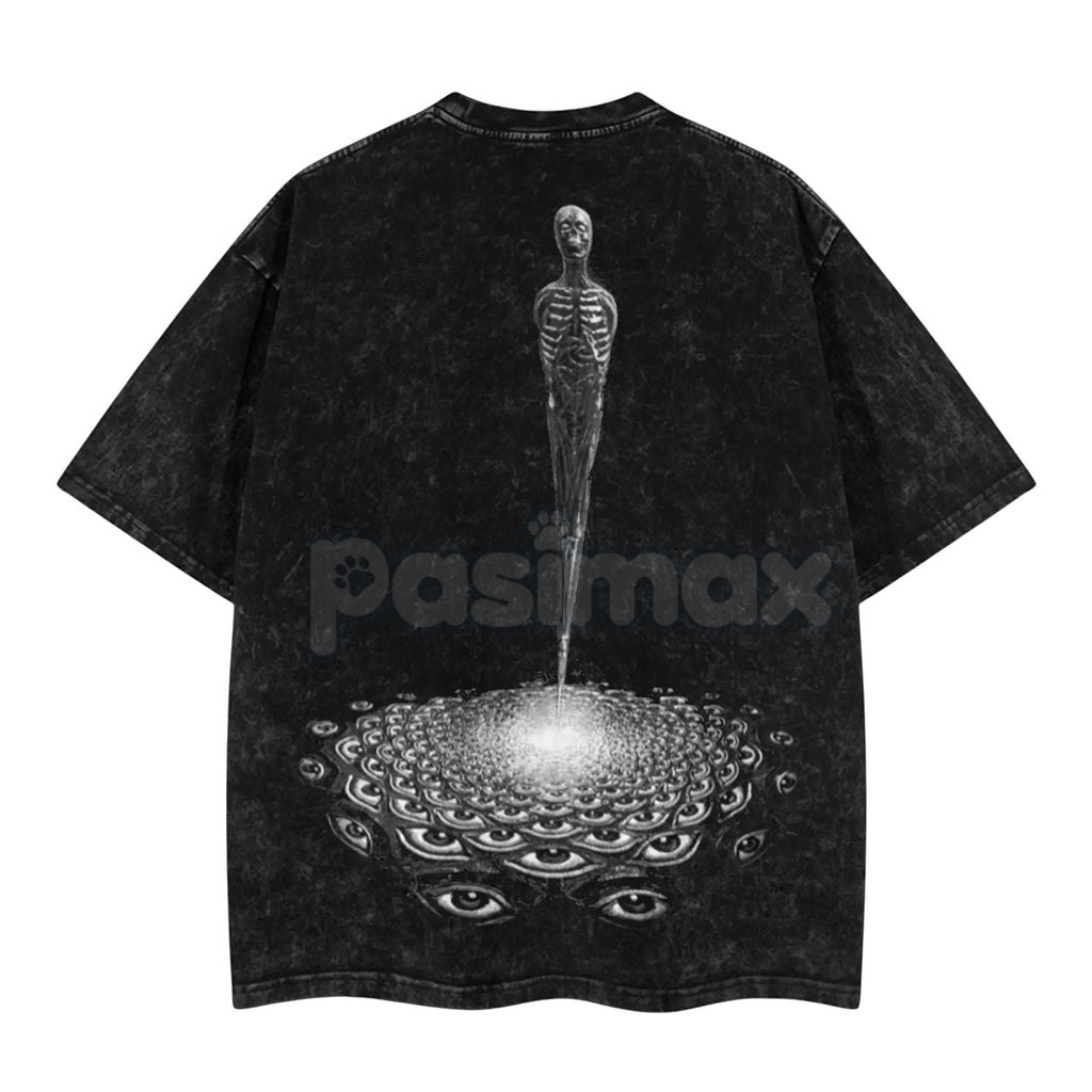 Pasimax Tool Band 'Convex Spectre' Retro Unisex Acid Washed T-Shirt – Vintage Rock Band Graphic Tee — lifestyle context