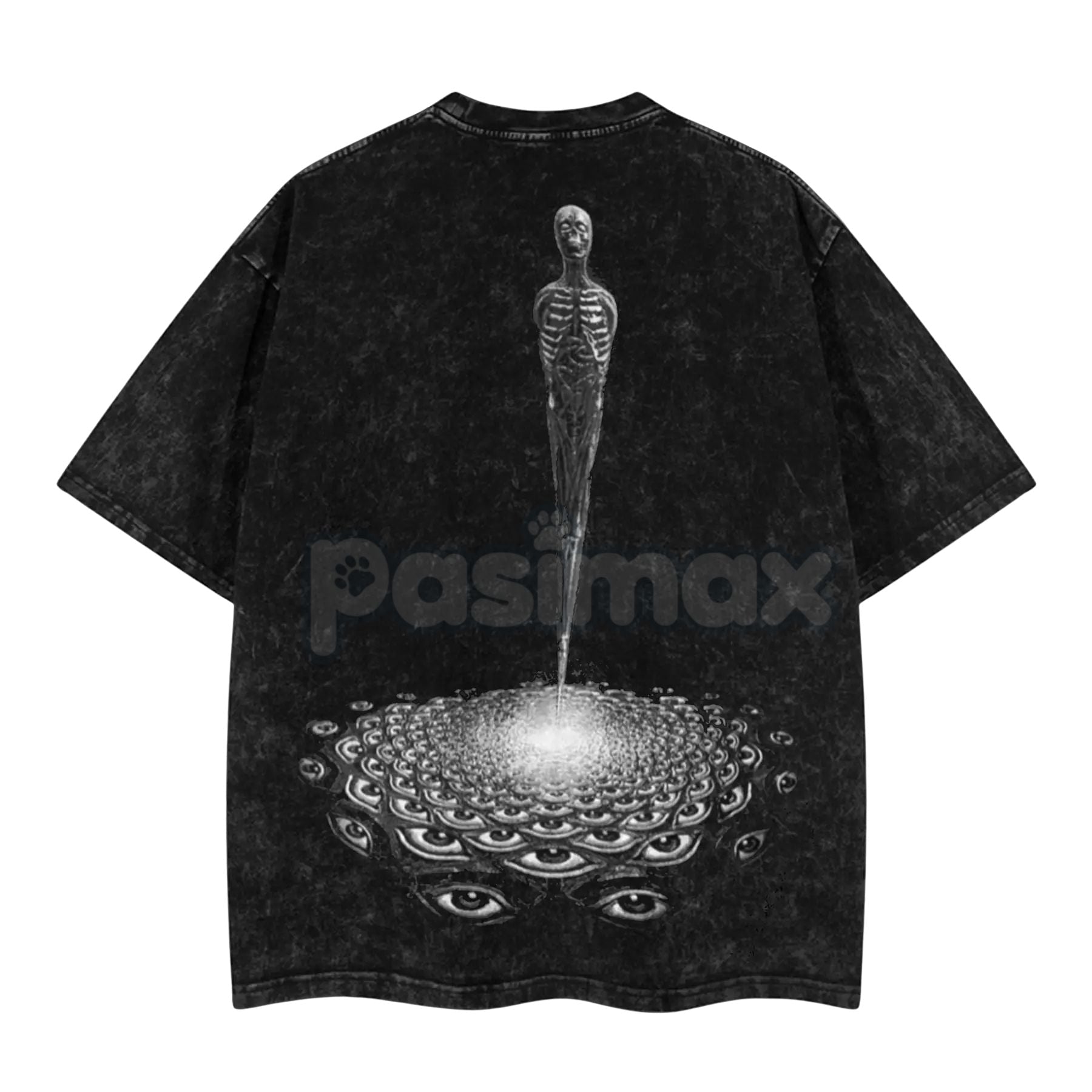Pasimax Tool Band 'Convex Spectre' Retro Unisex Acid Washed T-Shirt – Vintage Rock Band Graphic Tee — lifestyle context