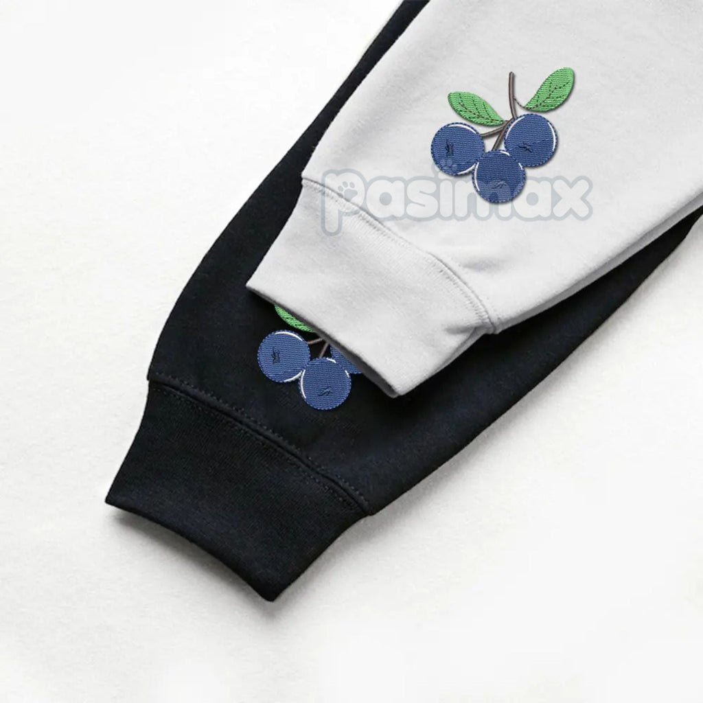 Pasimax Red, White & Blueberries Embroidered Sweatshirt — lifestyle context