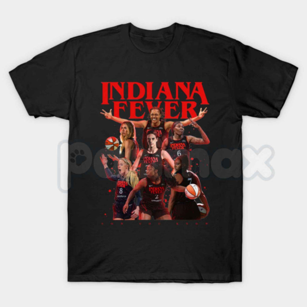 Indiana Fever T-Shirt – Official Style Women's Basketball Graphic Tee, Vintage WNBA Game Day Unisex Cotton Shirt