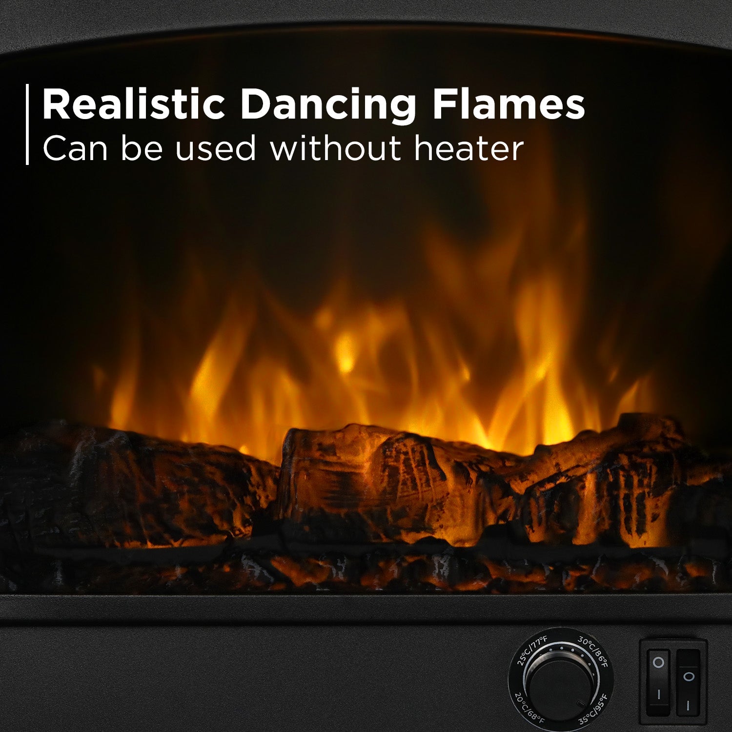 (Open Box) Suburbs TS20 Electric Fireplace Stove – TURBRO, view 3