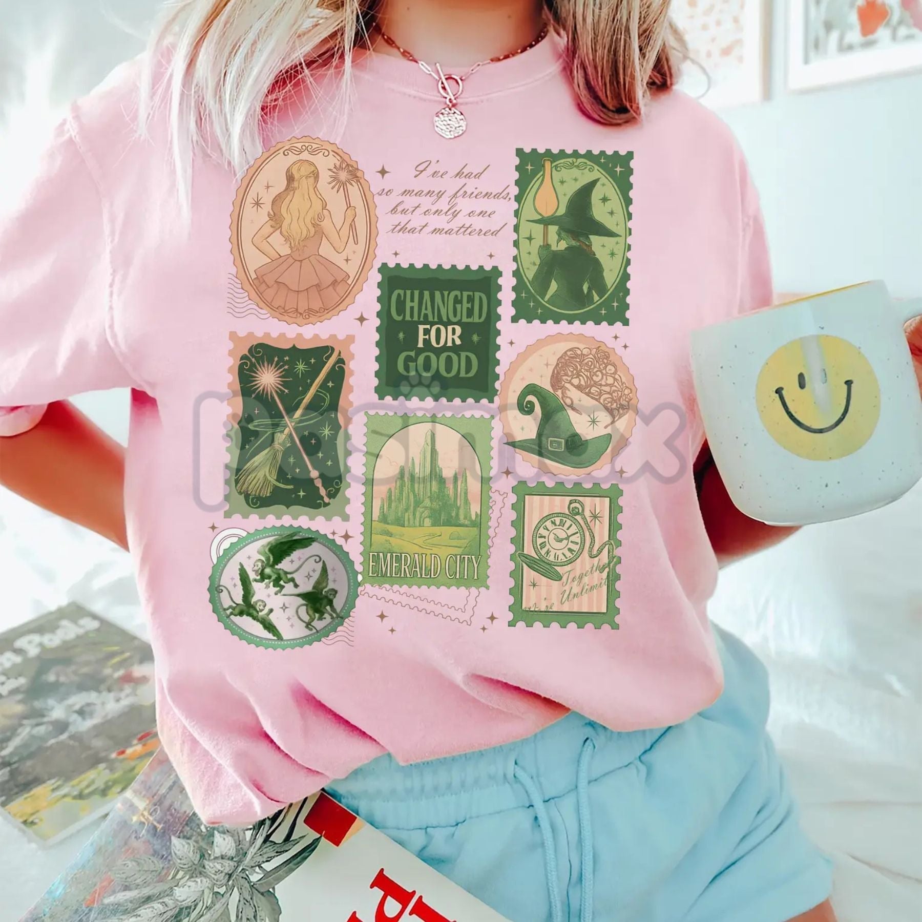 Pasimax Wicked "Changed For Good" T-Shirt - Defy Gravity Broomstick Tee, Musical Fan Graphic Shirt — lifestyle context