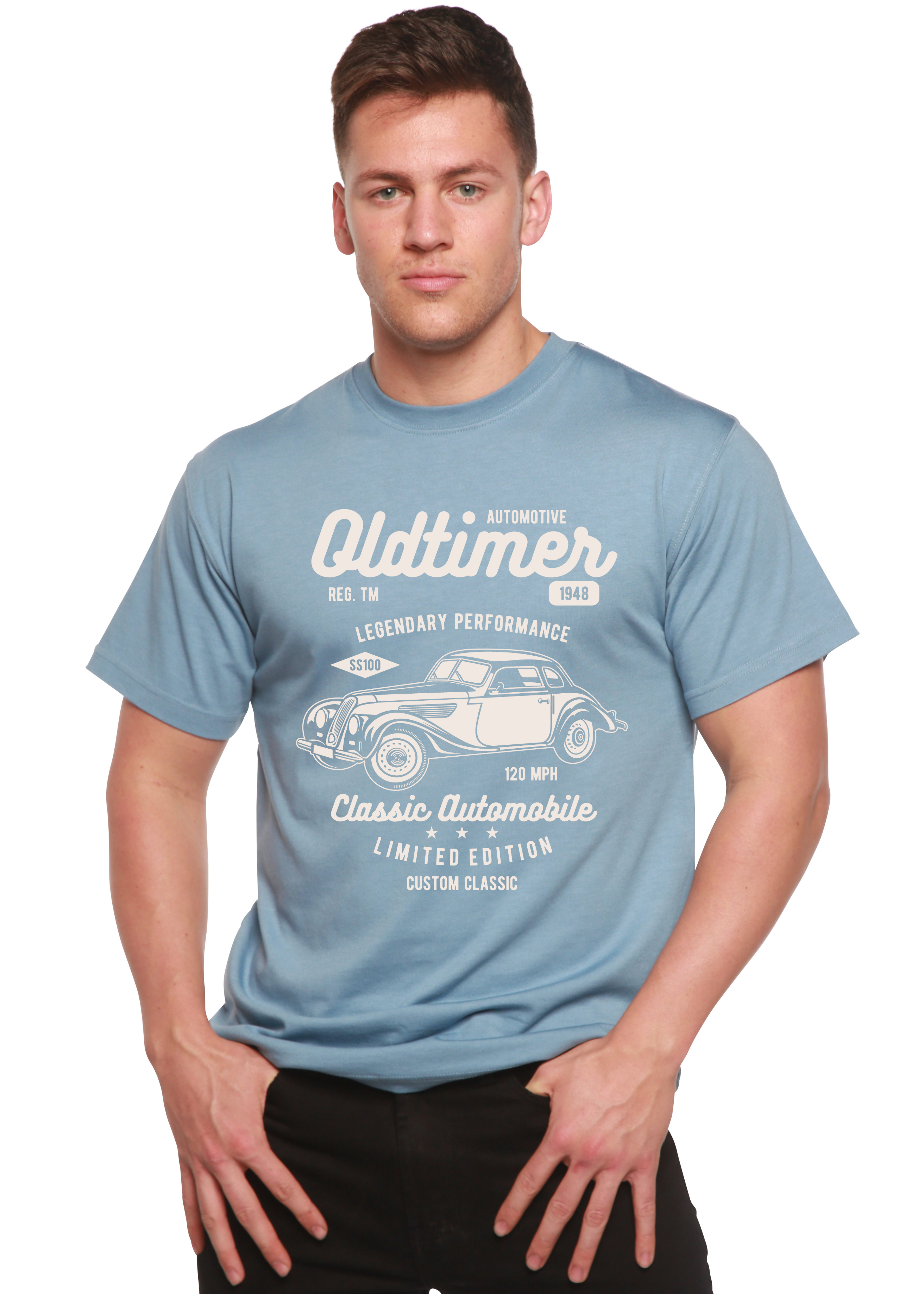 Spun Bamboo Oldtimer Spun Bamboo® Men's Bamboo Viscose/Organic Cotton Short Sleeve Graphic T-Shirt — alternative angle