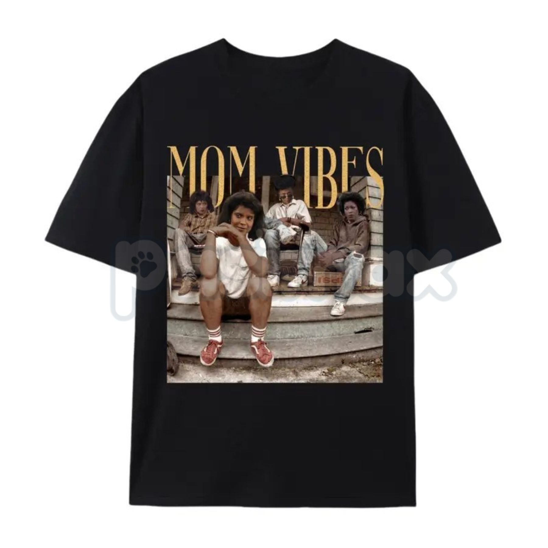 "Mom Vibes" Vintage 90s Nostalgia T-Shirt – Retro Aesthetic Mom Life Graphic Tee, Premium 100% Cotton Motherhood Gift Top, Soft Lived-In Heavyweight Throwback Style Shirt, Made in USA