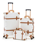 Minimalism 3 Pieces Luggage Set - Pearl White's