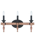 Glenwood 21"W 3-Light Aged Bronze and Distressed Oak Finish Bathroom Vanity Light Fixture – LampsUSA