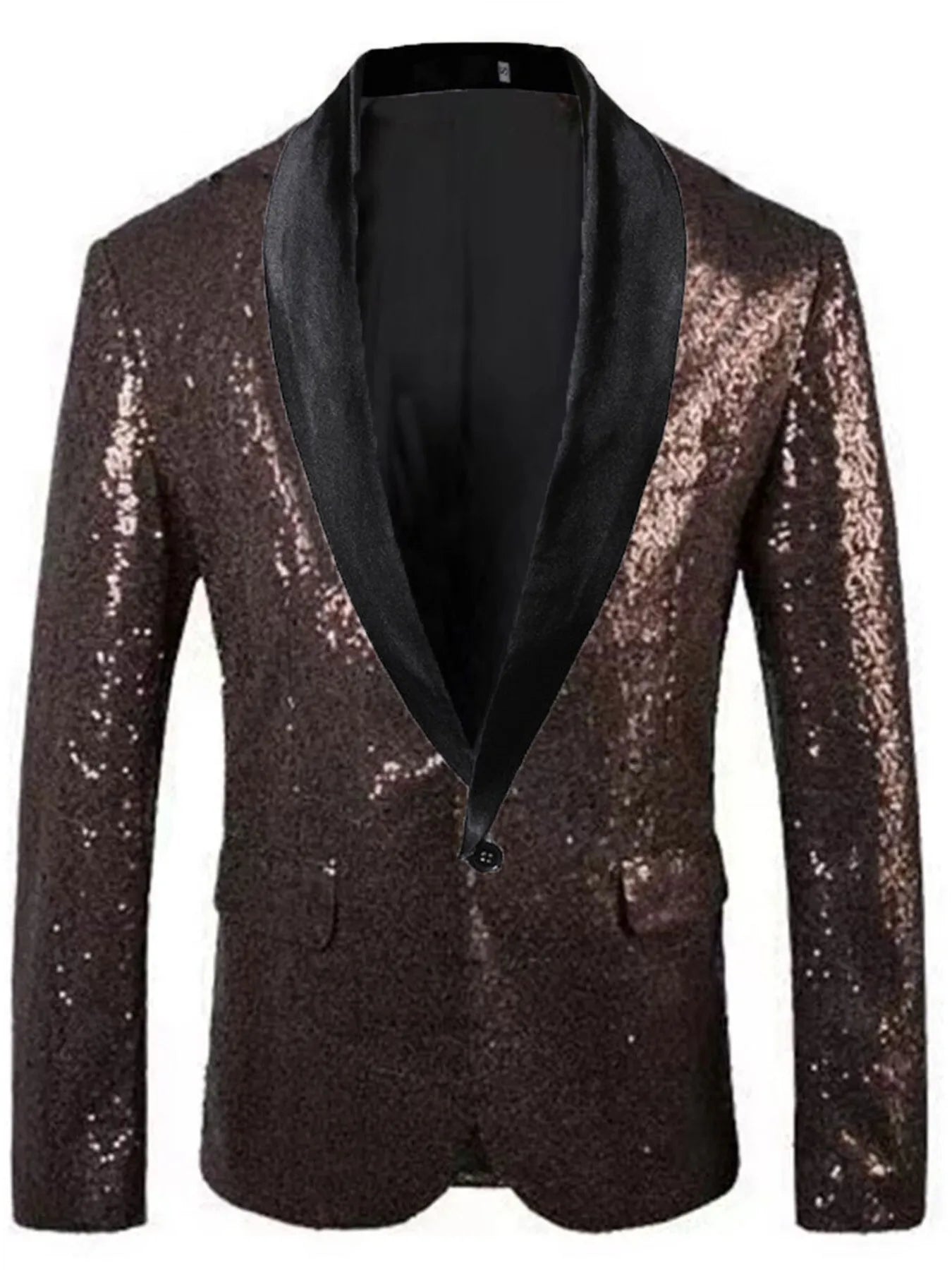 Men's Sequin Long Sleeve Blazer