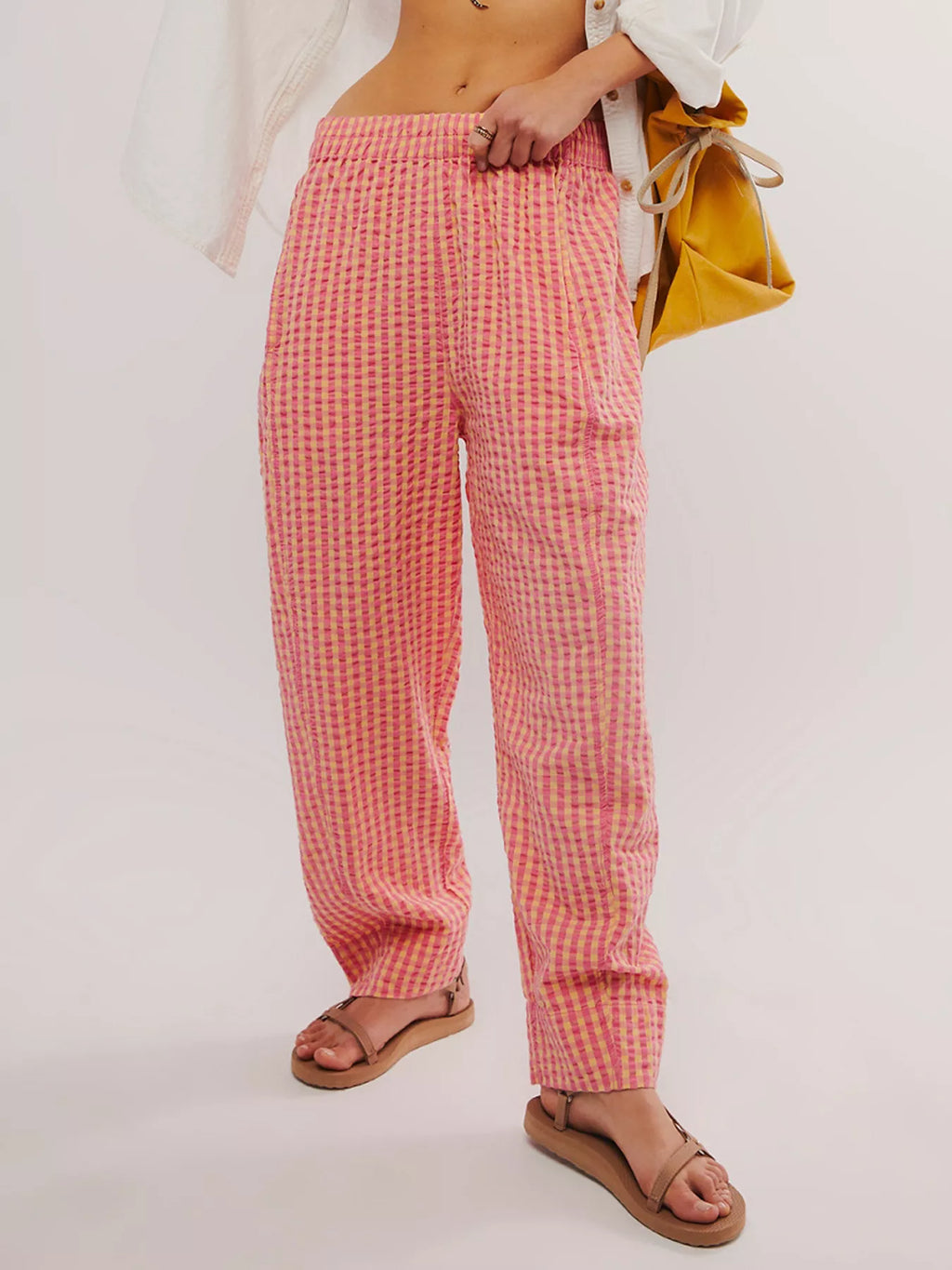 Gingham Relaxed Fit Pants