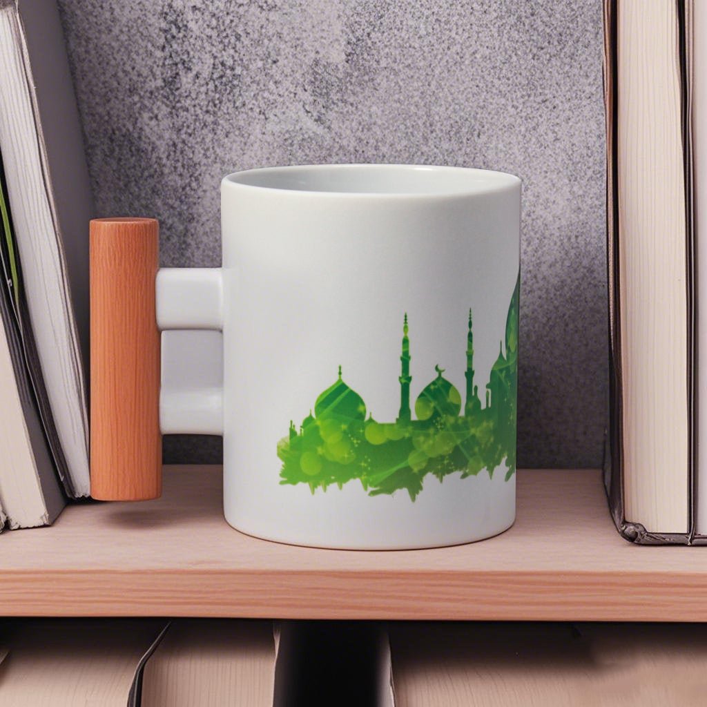 Mariam's Collection 3D Thermal Transfer Printing Pixel-Perfect Muslim Photo Mug Cup(MC01) — product on model