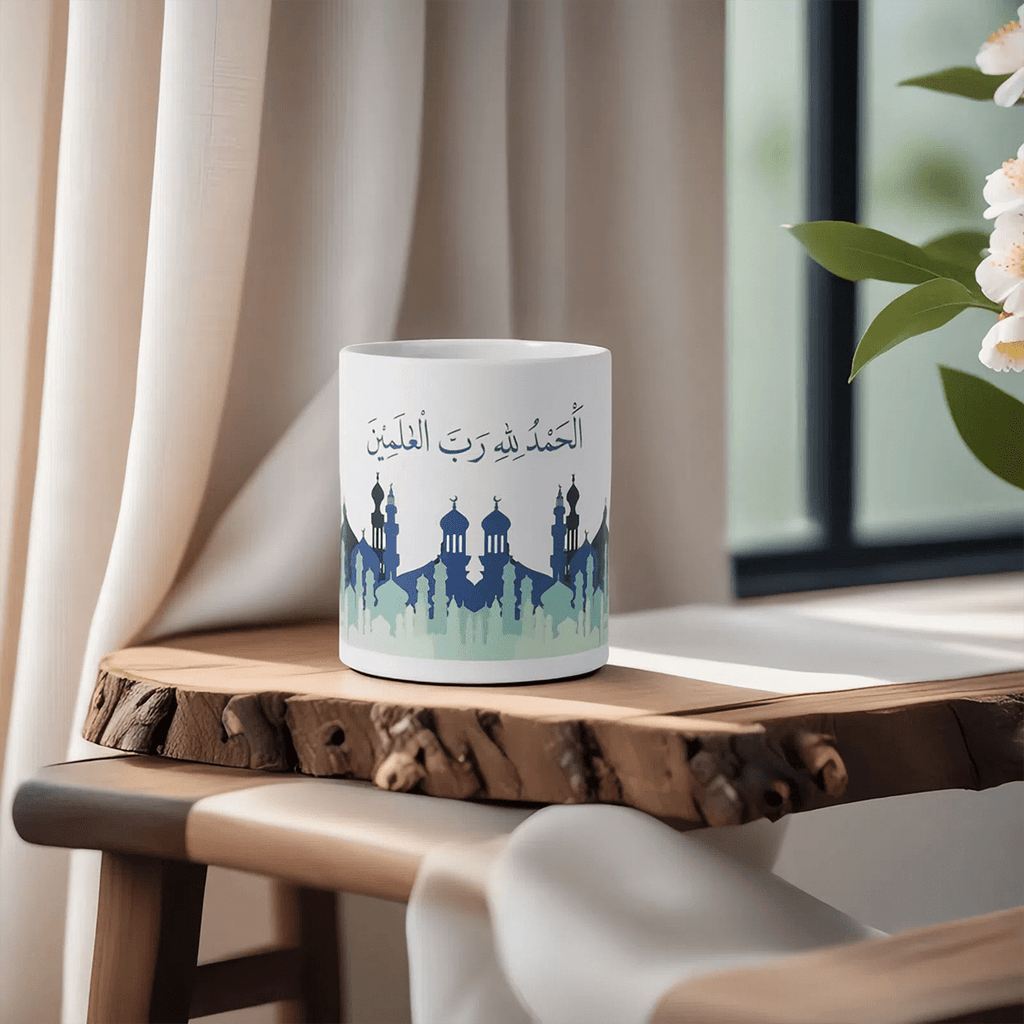 Mariam's Collection 3D Thermal Transfer Printing Pixel-Perfect Muslim Photo Mug Cup(MC01) — back view