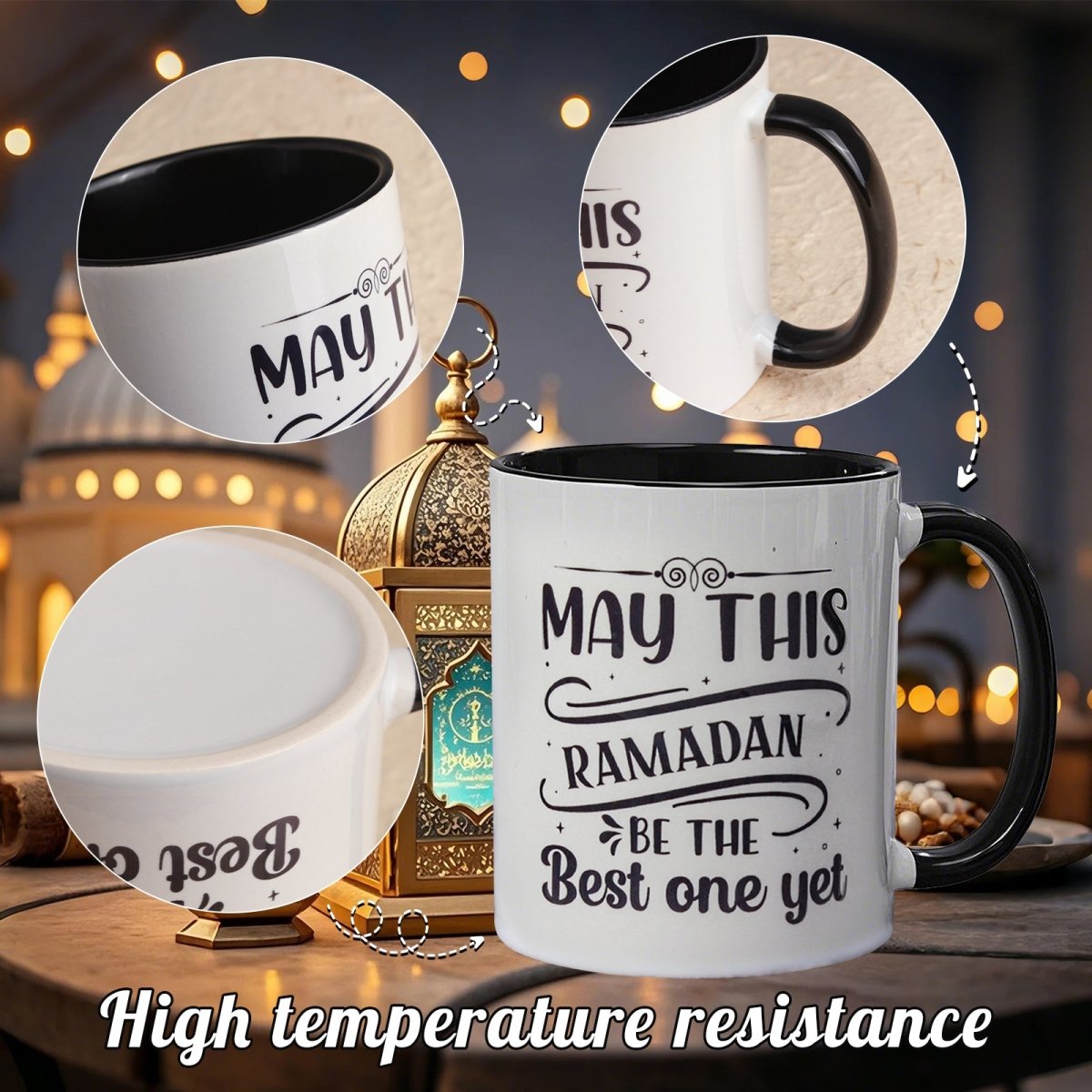 3D Thermal Transfer Printing Pixel-Perfect Muslim Photo Mug Cup(MC01)