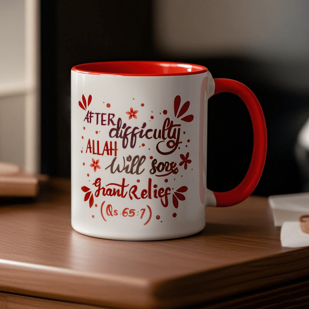 Mariam's Collection 3D Thermal Transfer Printing Pixel-Perfect Muslim Photo Mug Cup(MC01) — Mariam's Collection branding close-up