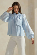 KADOU BOUTIQUE Able - Bow-Tie Neck Blouse — main product shot