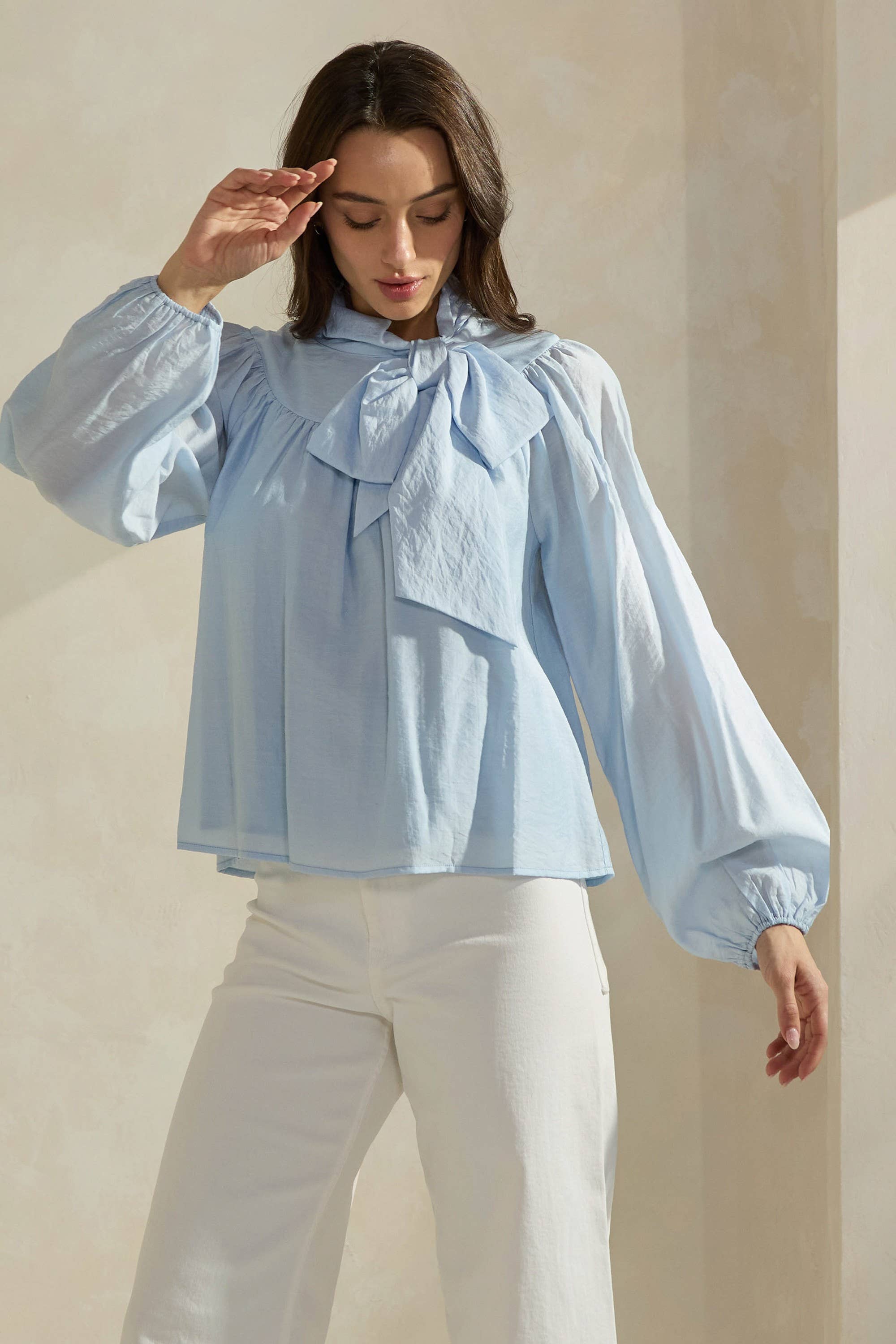 KADOU BOUTIQUE Able - Bow-Tie Neck Blouse — main product shot