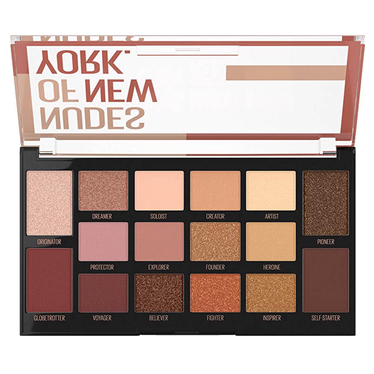 Maybelline New York Nudes of New York Eyeshadow Palette - 16 Neutral Shades, High Pigmentation, Smooth Application