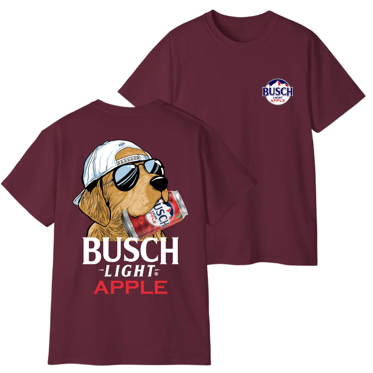 Funny Dog Beer T-Shirt – Golden Retriever with Beer Can Graphic, Remastered Heavy Cotton Drinking Tee, Soft Lived-In Heavyweight Gift for Beer & Dog Lovers, Made in USA