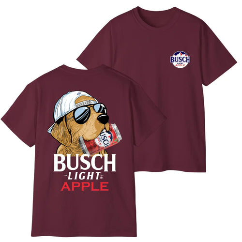 Funny Dog Beer T-Shirt – Golden Retriever with Beer Can Graphic, Remastered Heavy Cotton Drinking Tee, Soft Lived-In Heavyweight Gift for Beer & Dog Lovers, Made in USA