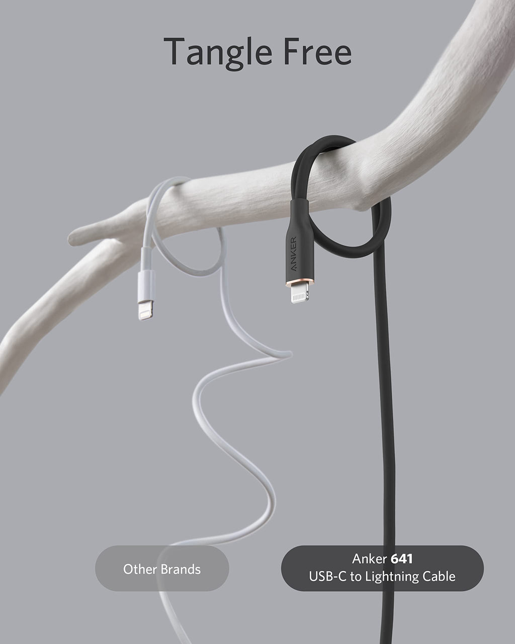 Anker <b>641</b> USB-C to Lightning Cable (Flow, Silicone), view 3