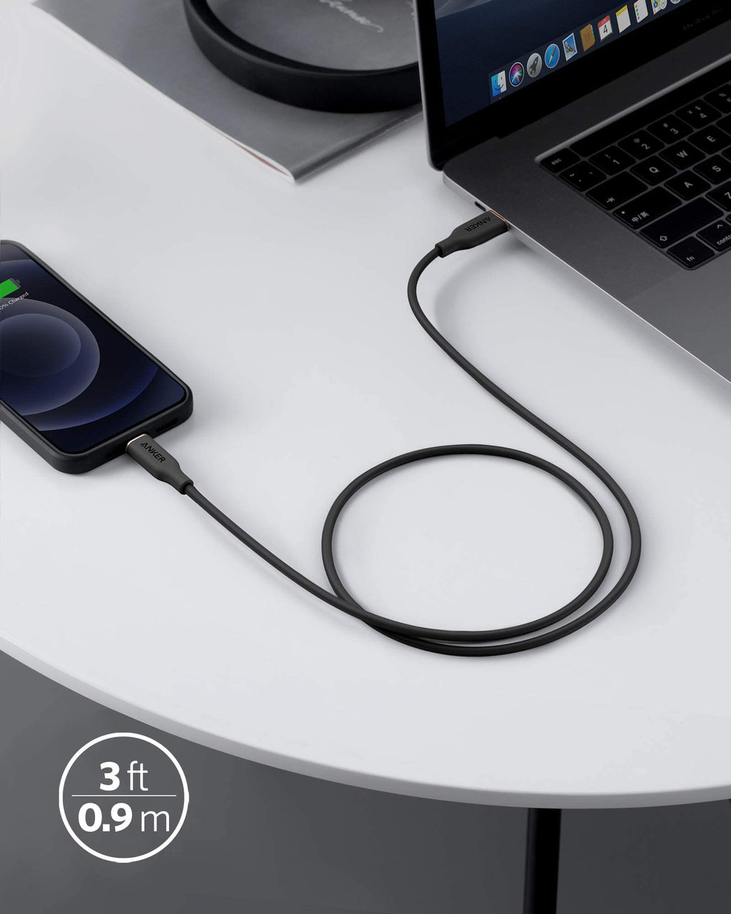 Anker <b>641</b> USB-C to Lightning Cable (Flow, Silicone), view 6