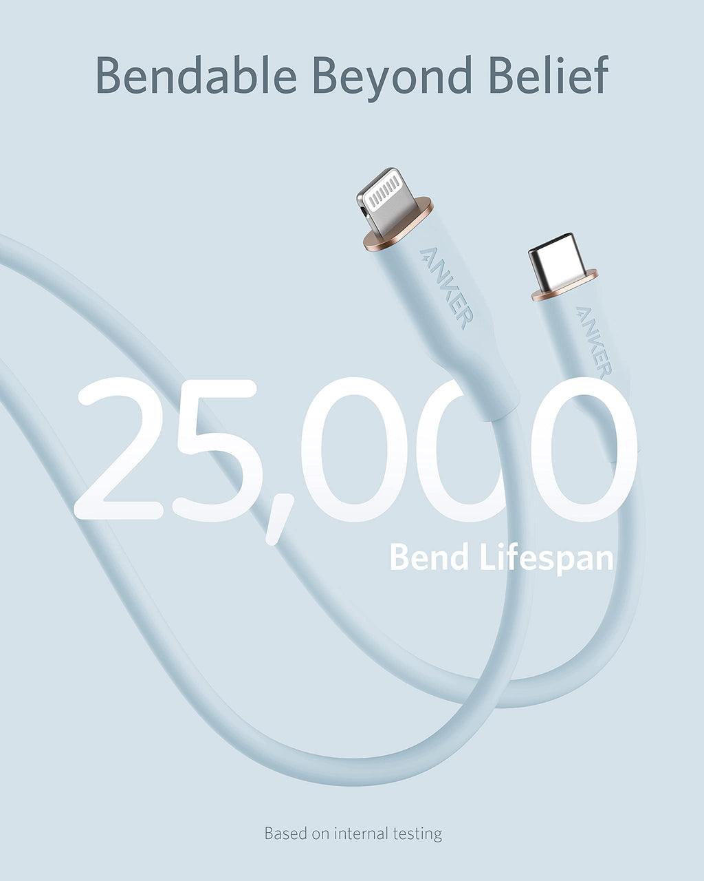 Anker <b>641</b> USB-C to Lightning Cable (Flow, Silicone), view 16