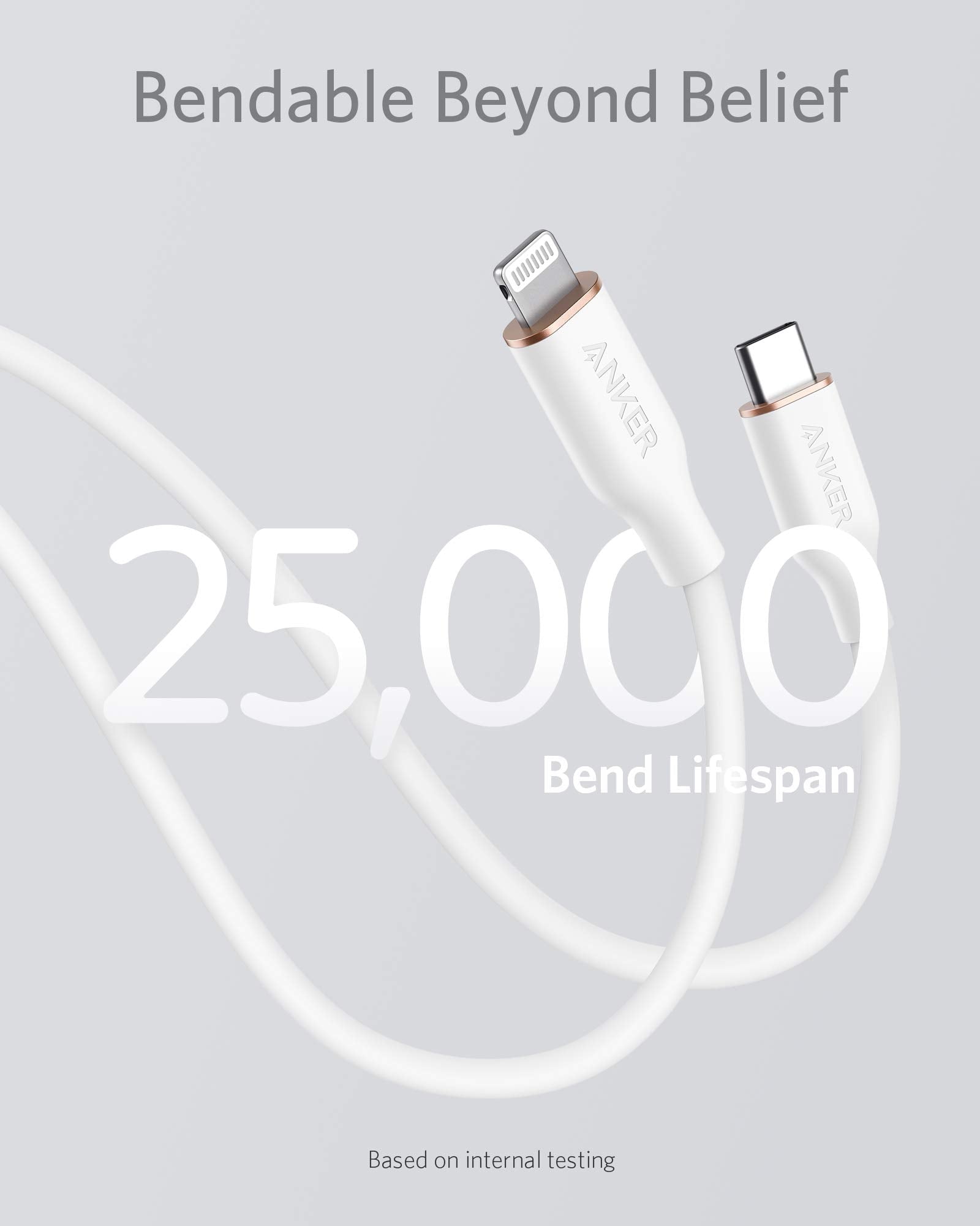 Anker <b>641</b> USB-C to Lightning Cable (Flow, Silicone), view 10