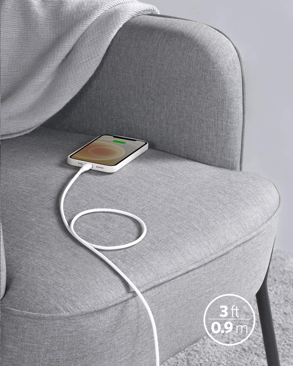 Anker <b>641</b> USB-C to Lightning Cable (Flow, Silicone), view 12