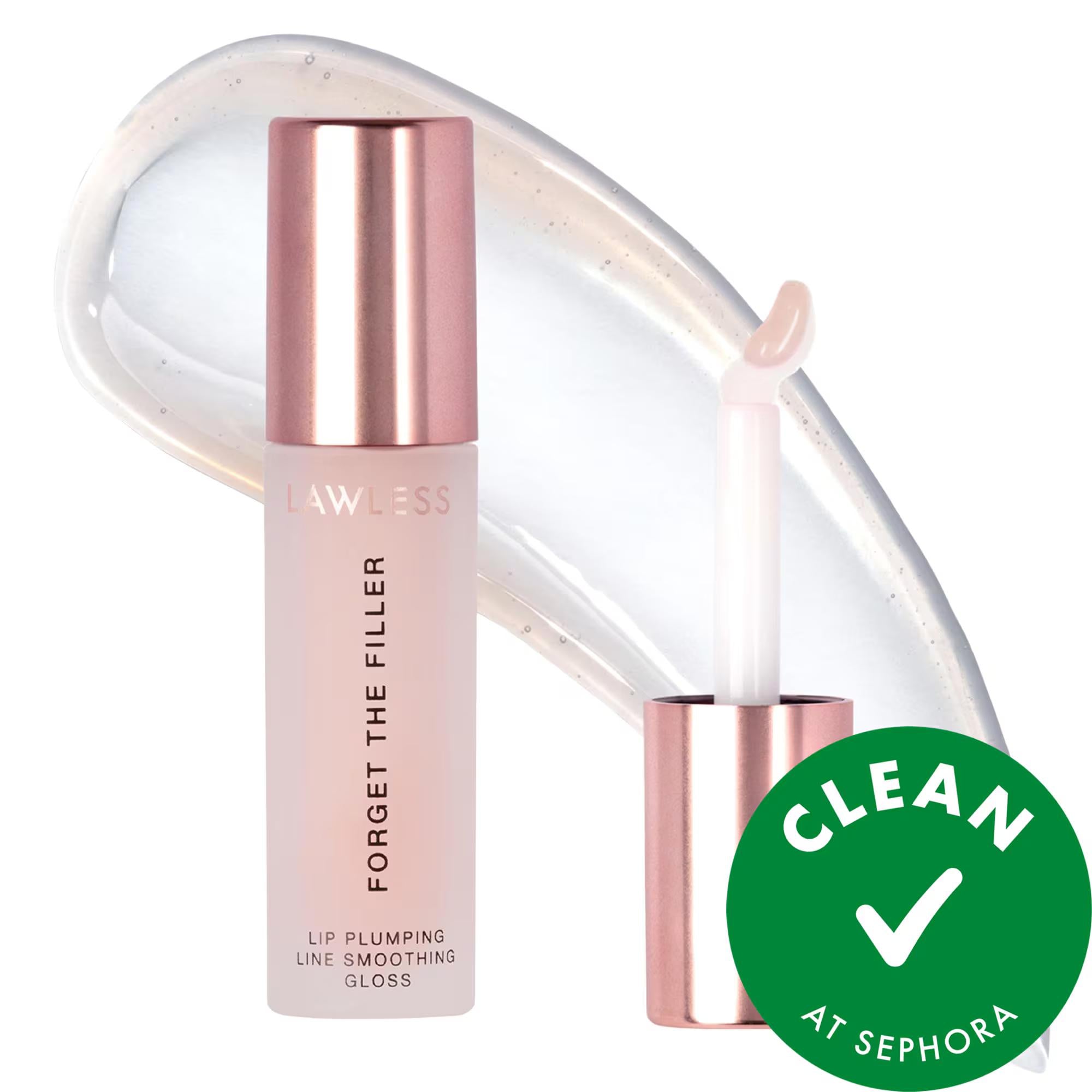 Forget The Filler: Clinically Proven Lip Plumper Gloss - Vegan, Cruelty-Free, Hydrating Lip Volumizer for Smooth, Full Lips