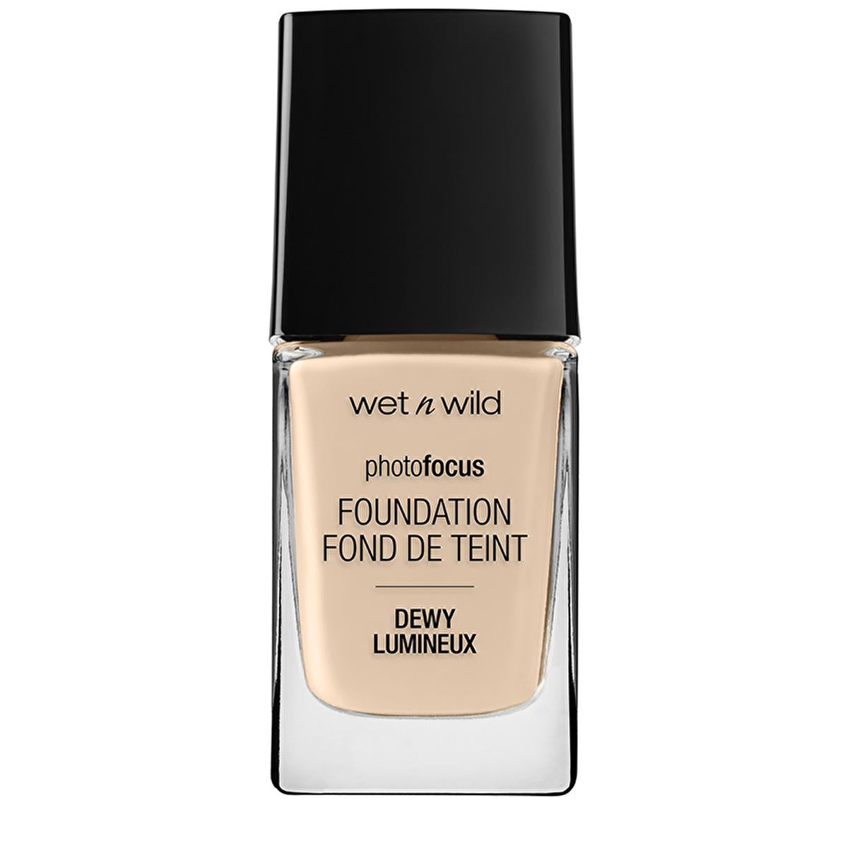Wet n Wild Photo Focus Foundation Dewy Lumineux Liquid Foundation - Nude Ivory, Lightweight, Long-Lasting Makeup