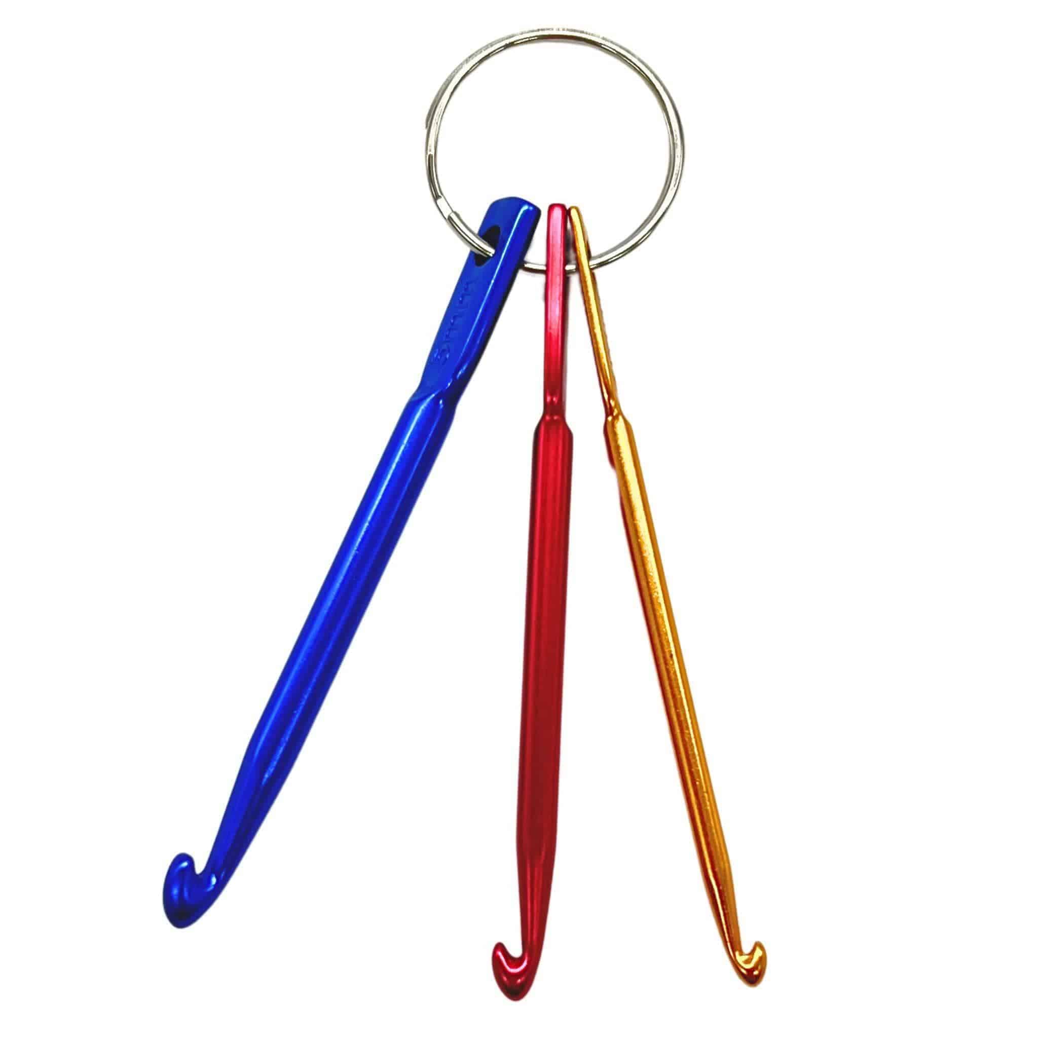 Darn Good Yarn Darn Good Yarn 3mm - 5mm Aluminum Crochet Hook Keychain Set — construction detail