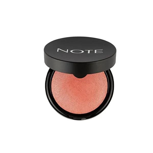 Note Cosmetics Baked Highlighter - 06 Hot Rose: Shimmering Glow, Radiant Skin, Macadamia Oil Infusion - Wet & Dry Use