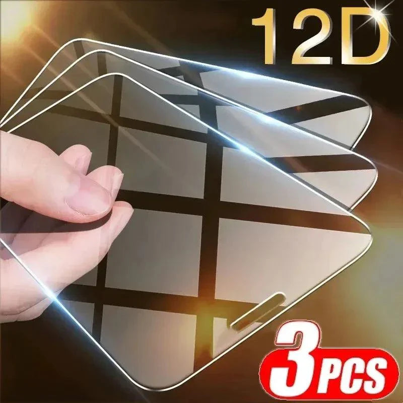 iShield Tempered Glass Screen Protectors - 3-Pack for iPhone 14, 13, 12, 11, 15 Pro Max, Mini, XR, X, XS MAX, 7, 8 Plus, 16