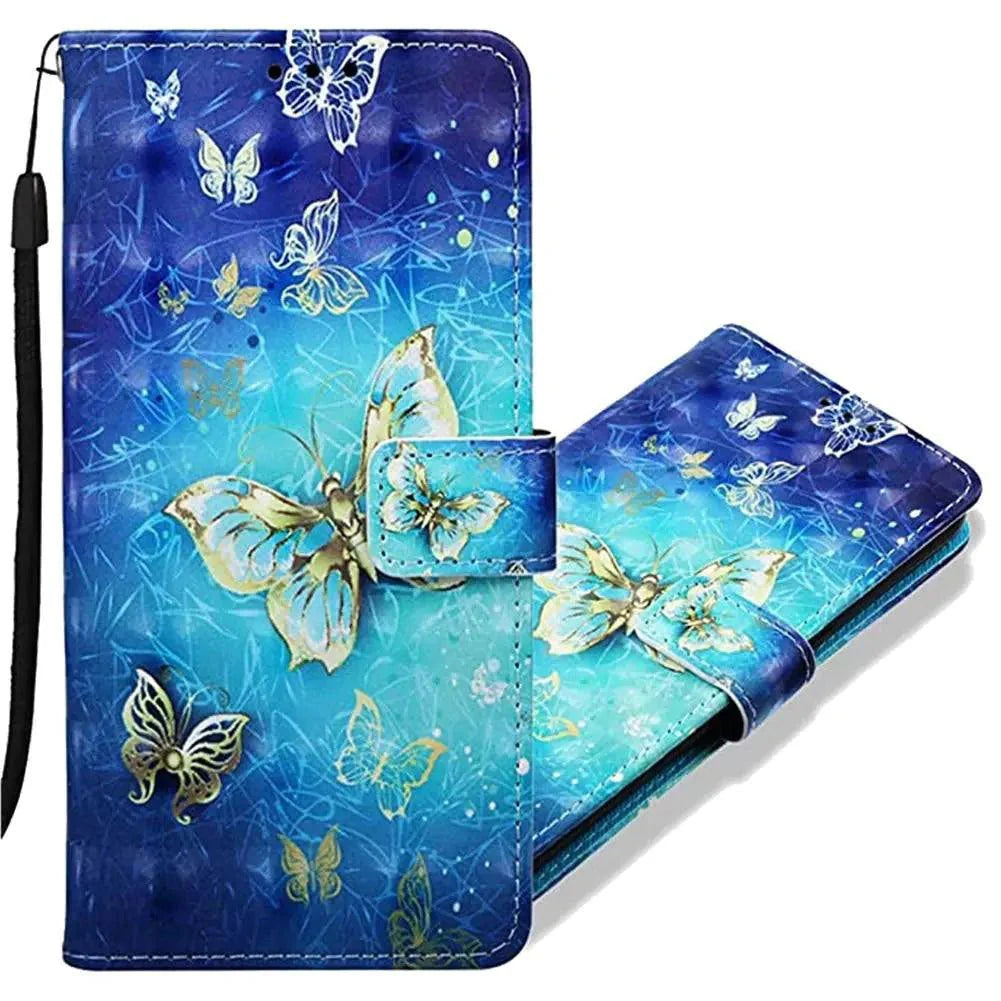Golden Butterfly Wallet Case for Galaxy Note 20 Ultra | Luxurious Design & Premium Protection
