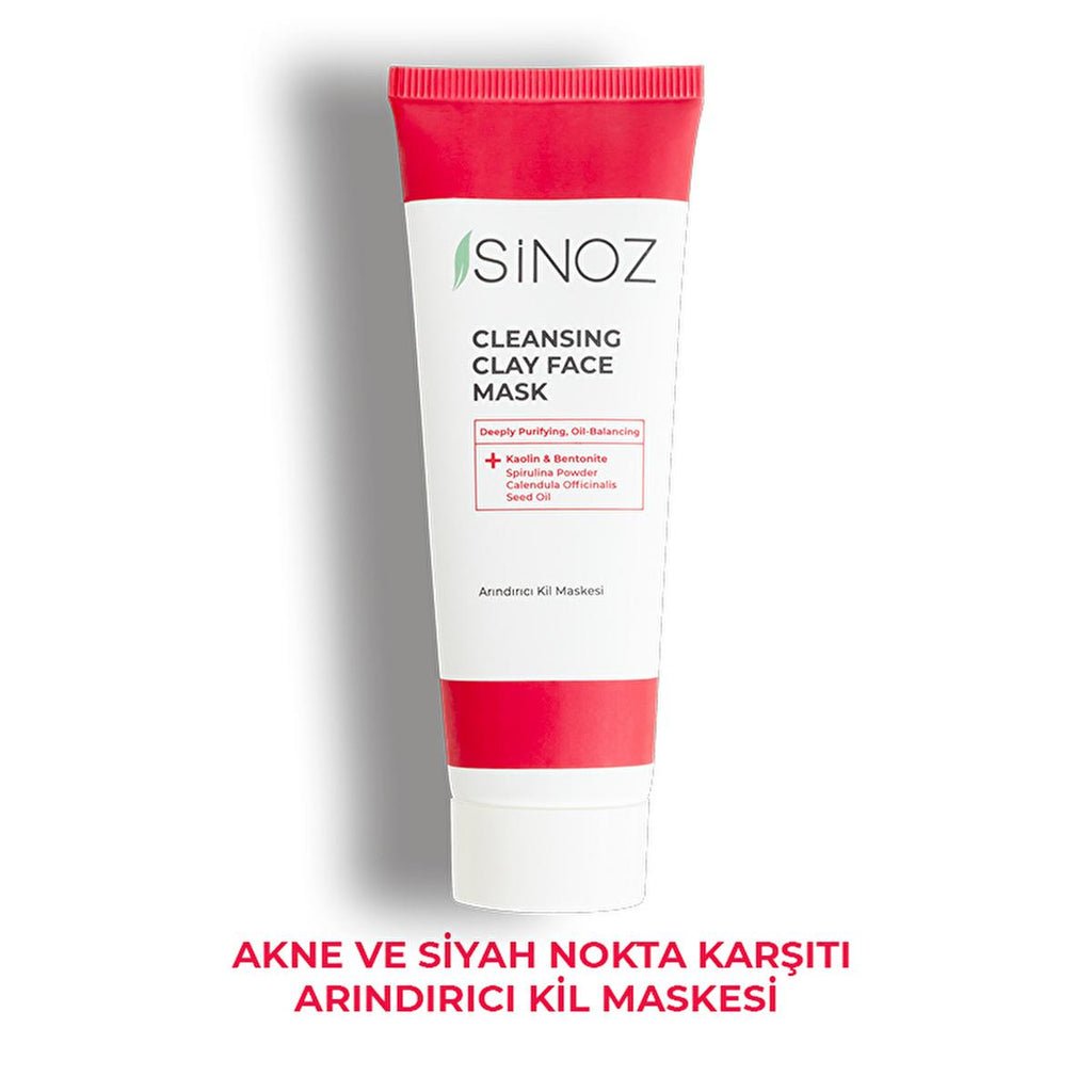 Sinoz Acne & Blackhead Purifying Facial Mask: Deep Pore Cleansing, Oil Control, and Natural Extracts for Clearer Skin