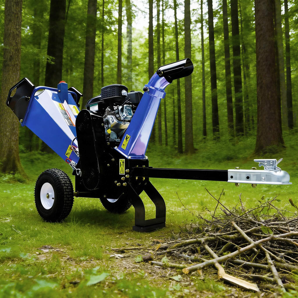 Heavy-Duty 4-Inch 208CC Gas Drum Wood Chipper Shredder With Tow Hitch (SAK47504) – SAKSBY WHOLESALE, view 3