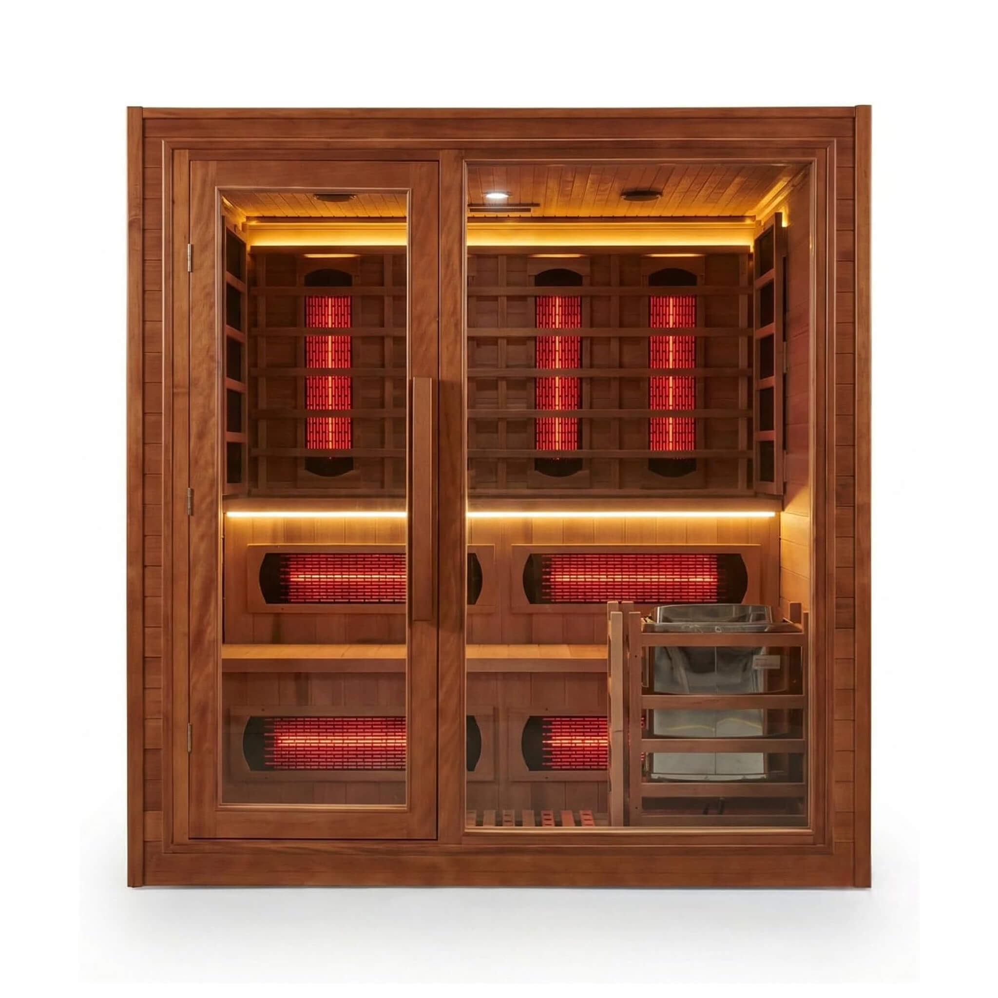 Rövia Elvaria 4-Person Indoor Canadian Red Cedar Infrared And Steam Sauna With 6KW Harvia Heater [Made-To-Order] (SAK93528) –