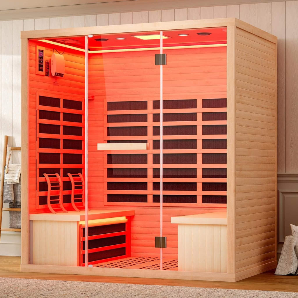 Thermora Seville 4-Person Low EMF Canadian Hemlock Infrared Sauna With Bluetooth (SAK29571) – SAKSBY WHOLESALE, view 3