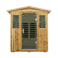 Thermora Deluxe 4-Person Outdoor Infrared Hemlock Sauna With Bluetooth Speakers & LED Lighting (SAK96371) – SAKSBY WHOLESALE
